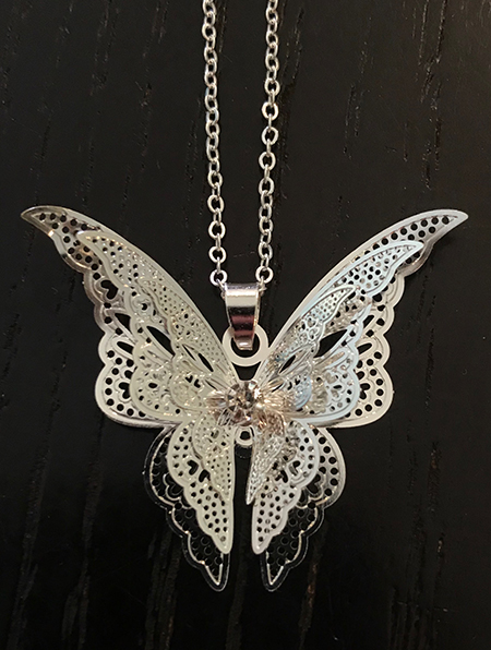 Necklace 3D Butterfly Front